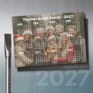 2027 Calendar with Background Photo Magnetic Card