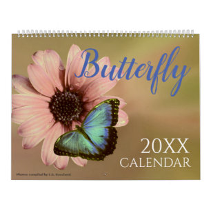 2027 Calendar with Butterflies Butterfly