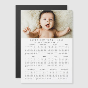 2027 Calendar with Photo - Full Year view magnetic