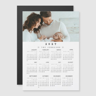2027 Calendar with Photo - Full Year view magnetic