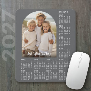 2027 Calendar with Photo - Modern Arch Mouse Pad