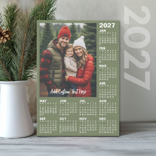 2027 Calendar with Photo - Modern Holiday Card