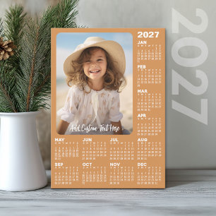 2027 Calendar with Photo - Modern Holiday Card