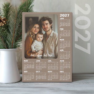 2027 Calendar with Photo - Modern Holiday Card