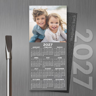 2027 Calendar with Photo Modern Minimalist Magnet