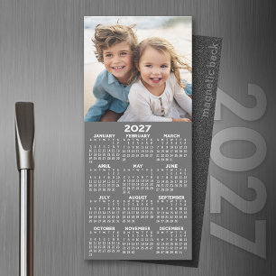 2027 Calendar with Photo Modern Minimalist Magnet