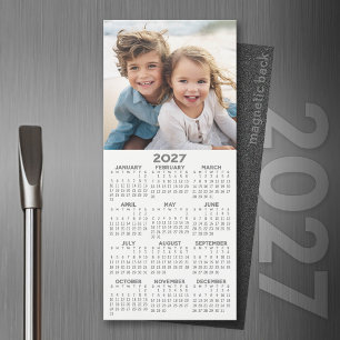 2027 Calendar with Photo Modern Minimalist Magnet