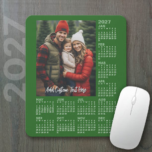 2027 Calendar with Photo - Modern Mouse Pad