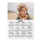 2027 Calendar with Photo - Year View Magnetic Card