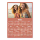 2027 Calendar with Photo Year View Modern Magnet