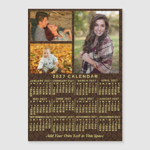 2027 Calendar Year Coffee Beans 3 Photos Magnet