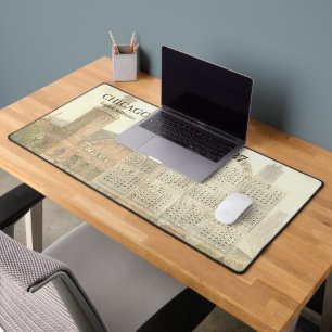 2027 Chicago Navy Pier Calendar Year at a Glance Desk Mat