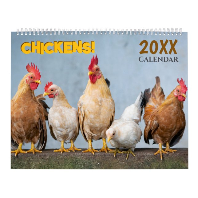 2027 Chickens Poultry Animal Wall  Calendar (Cover)