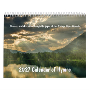 2027 Christian Vintage Hymn Lyrics Calendar