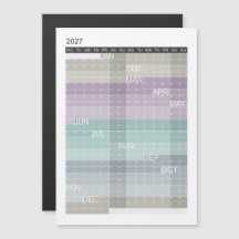 2027 Colourful Calendar Magnetic Card