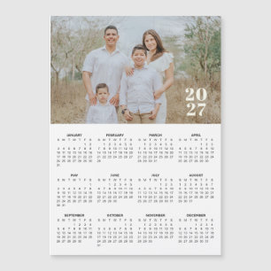 2027 Custom Photo Magnetic Calendar