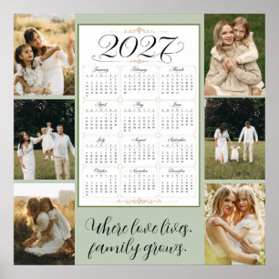2027 Family Calendar Poster