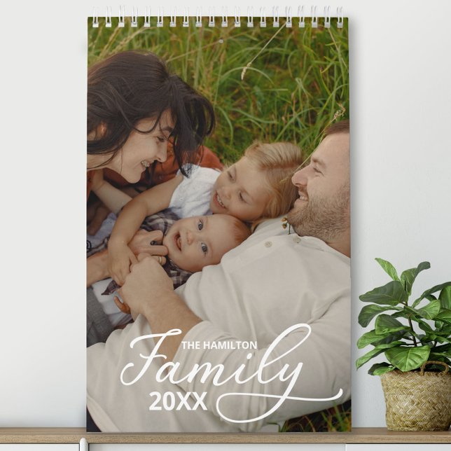 2027 Family Photo Chic Script Calendar (Creator Uploaded)
