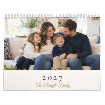 2027 Family Photo Cream and Gold