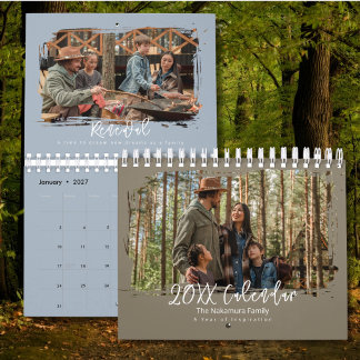 2027 Family Photo Minimal Elegant Inspiration Calendar