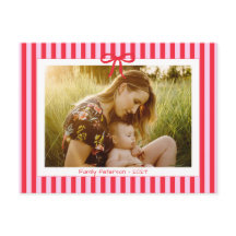 2027 family red stripes bow trendy stylish