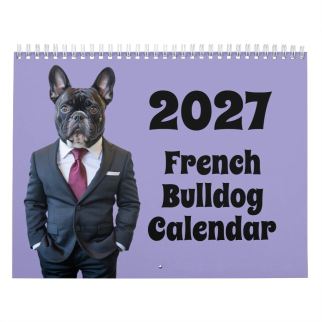 2027 French Bulldog Calendar (Cover)