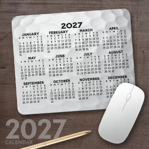 2027 Full Year View Calendar - horizontal Mouse Pad
