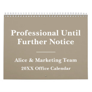 2027 Funny Office Minimalist Humour Calendar