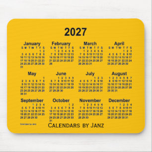 2027 Gold Calendar by Janz Mouse Pad