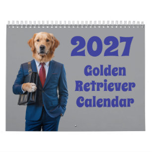 2027 Golden Retriever Dog Calendar