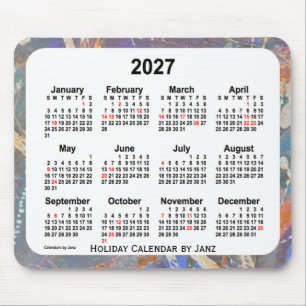 2027 Holiday Art Calendar by Janz Mouse Pad
