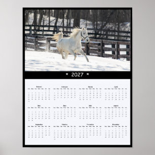 2027 Horse Wall Calendar - Country Beauty Poster