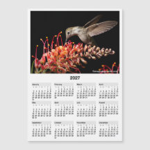 2027 Hummingbird 5x7" Magnetic Mini Calendar