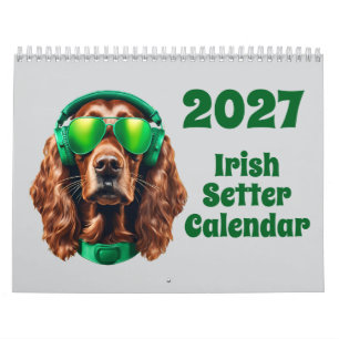 2027 Irish Setter Dog Calendar