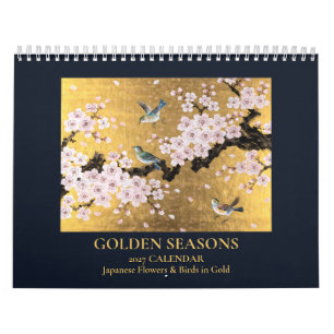 2027 Japanese Art Wall Calendar   Golden Seasons  