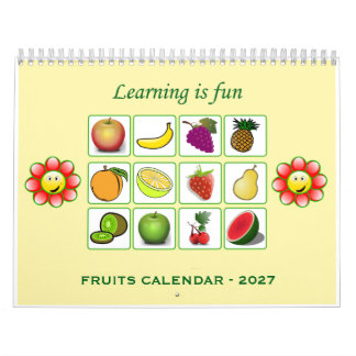 2027 - Kids Calendar (Fruits)
