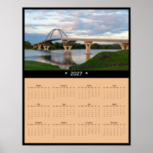 2027 Lake Champlain Bridge Wall Calendar - Scenic Poster
