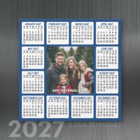 2027 Magnetic Calendar Square with Photo