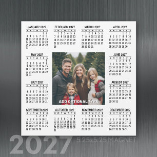 2027 Magnetic Calendar Square with Photo