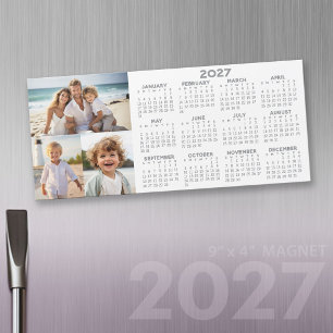 2027 Magnetic Calendar with 3 Photo Collage