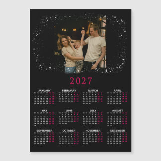 2027 magnetic calendar with photos of family