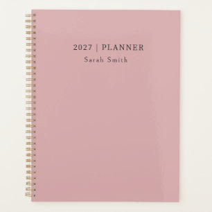 2027 Minimal Planner Dusty Rose Blush Cover