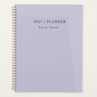 2027 Minimal Planner Soft Lavender Mist Cover