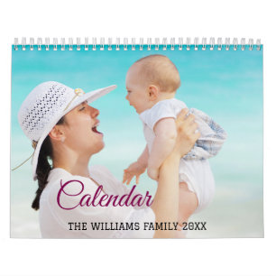 2027 Modern Create Your Own Custom Family Photo Calendar