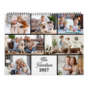 2027 Modern Custom Family Photo Calendar