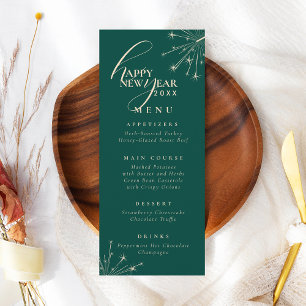2027 Modern Festive Teal Typography New Year Party Invitation