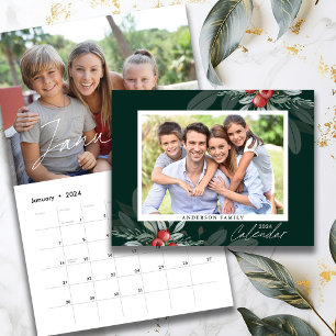 2027 Modern Handwriting Script Family Photo Calendar