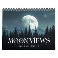 2027 Moon Views Full Moon Lunar Art Calendar
