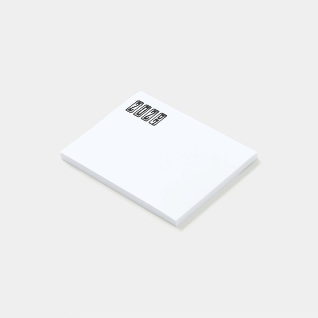 2027 New Year Odometer Post-it Notes (Angled)