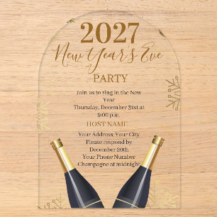 2027 New Year’s Eve Party Acrylic Invitations